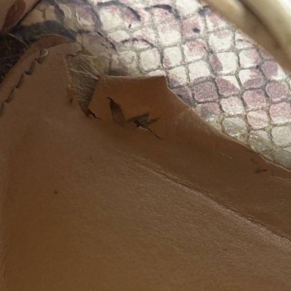 Vince Camuto Kessina Sahara Snakeskin Leather Wedge Platform Sandals 7.5 READ - Picture 11 of 11